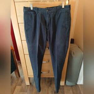 J. Crew Mens Flannel Lined Navy Chinos Sz 32x32